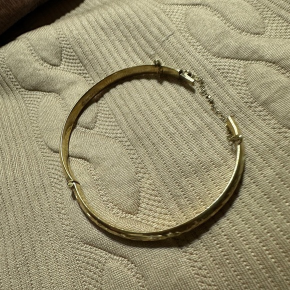 Vintage Gold tone Bangle Bracelet Silver 925 - Picture 12 of 12